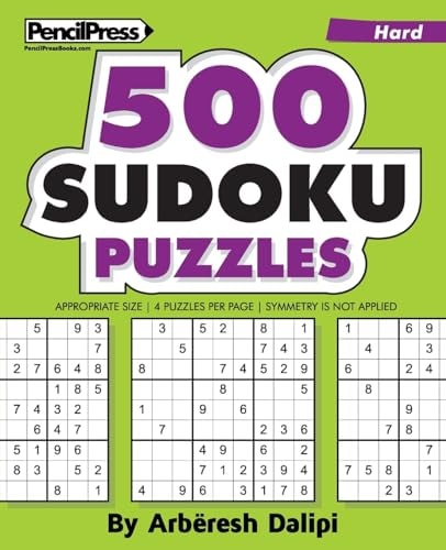 500 Sudoku Puzzles Big Book of 500 Hard Sudoku Puzzles