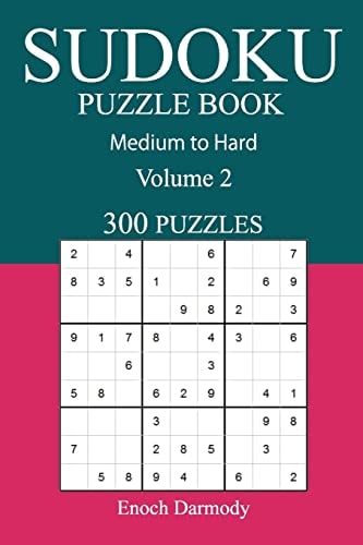 300 Medium to Hard Sudoku Puzzle Book Volume 2