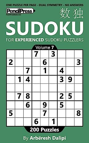 Sudoku Book for Experienced Puzzlers 200 Puzzles (Volume 7)