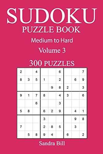 300 Medium to Hard Sudoku Puzzle Book Volume 3