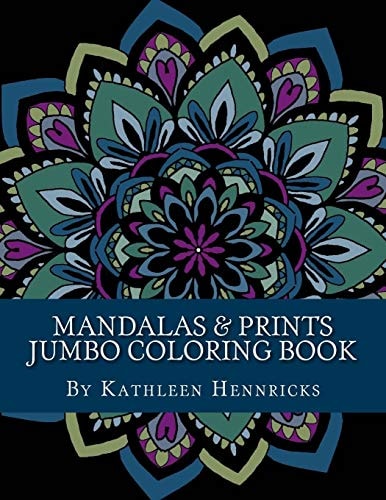 Mandalas and Prints Jumbo Coloring Book