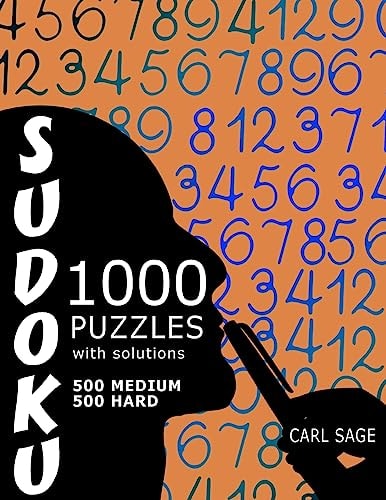 Sudoku Puzzle Book, 1,000 Puzzles, 500 Medium and 500 Hard, With Solutions Get Your Playing To The Next Level
