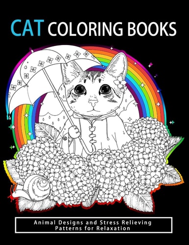 Cat Coloring Books Cats and Kittens for Comfort and Creativity for Adults, Kids and Girls