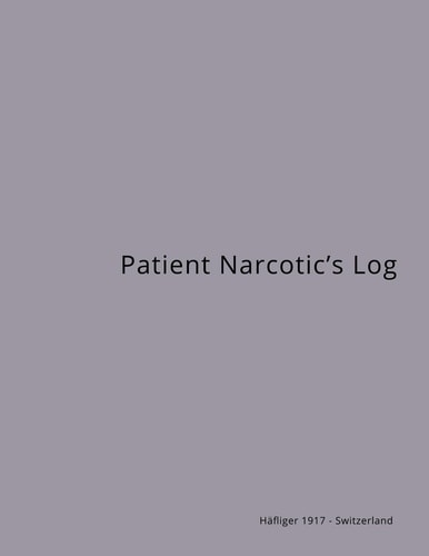 Patient Narcotic's Log