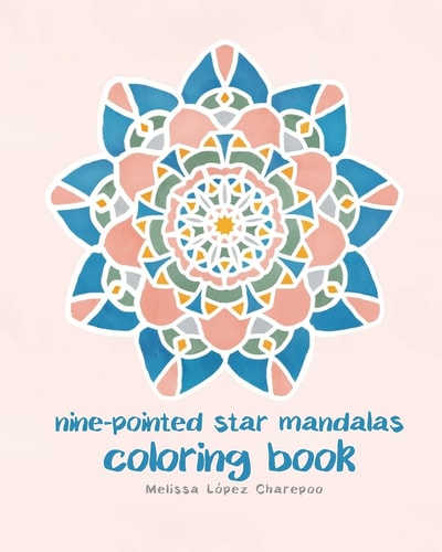 Nine-Pointed Star Mandalas, Coloring Book