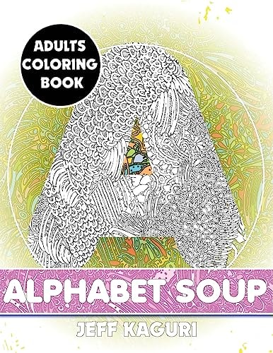 Adults Coloring Book Alphabet Soup