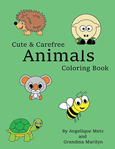Cute and Carefree Animals Coloring Book