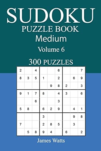 300 Medium Sudoku Puzzle Book Volume 6