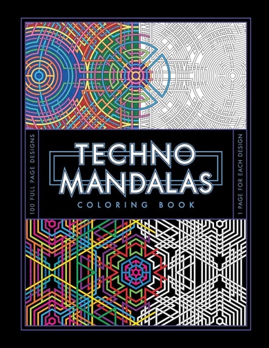 Techno Mandalas Coloring Book