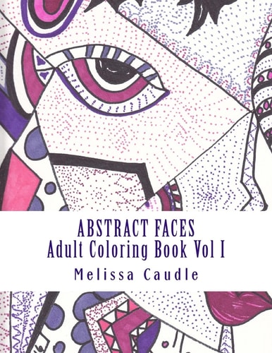 Abstract Faces Adult Coloring Book