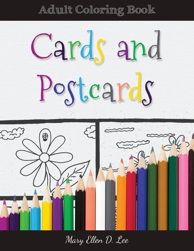 Cards And Postcards Adult Coloring Book