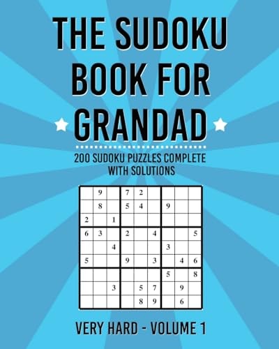 The Sudoku Book For Grandad 200 Puzzles Complete With Solutions