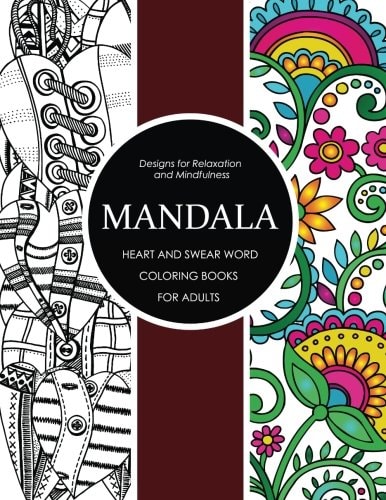 Mandala Heart and Swear Word Coloring Books for Adults Adult Coloring Books