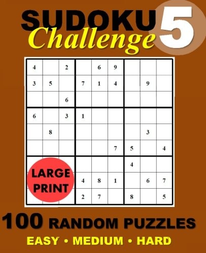 Sudoku Challenge #5 100 Random Sudoku Puzzles