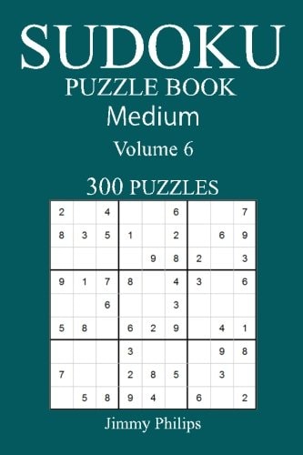 300 Medium Sudoku Puzzle Book Volume 6