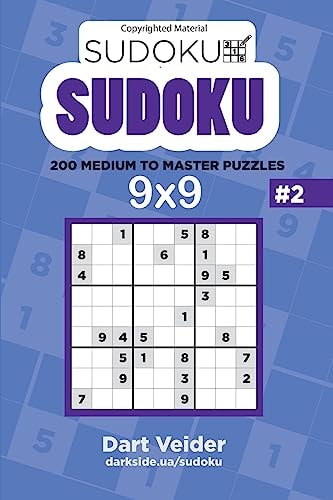 Sudoku - 200 Medium to Master Puzzles 9x9 (Volume 2)