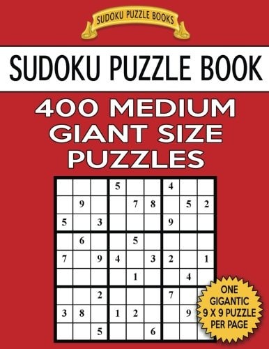 Sudoku Puzzle Book 400 MEDIUM Giant Size Puzzles One Gigantic Puzzle Per Letter Size Page