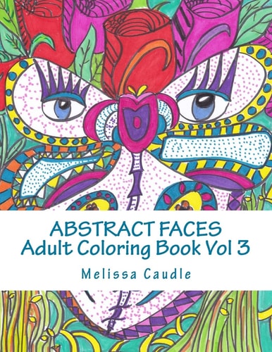 Abstract Faces Vol 3 Adult Coloring Book