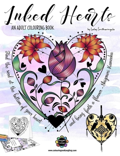 Inked Hearts Colouring Book for Adults