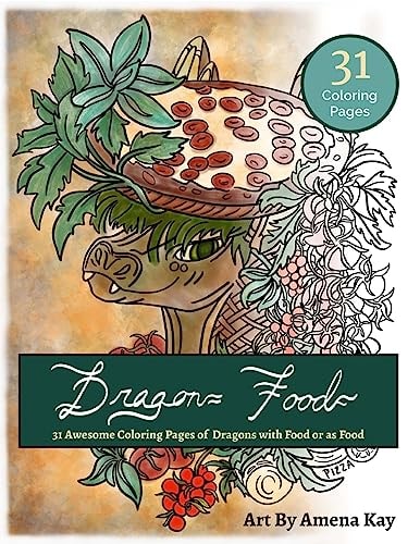 Dragon Food Coloring Book Coloring Book Dragons with Food and Dragons As Food