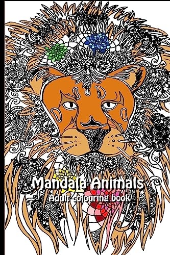 Mandala Animals Adult Colouring Book