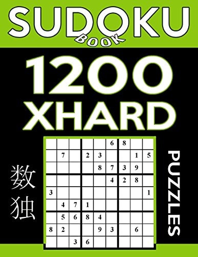Sudoku Book 1,200 Extra Hard Puzzles Sudoku Puzzle Book With Only One Level of Difficulty