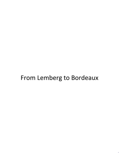 From Lemberg to Bordeaux A German War Correspondent’s Account of Battle in Poland, the Low Countries and France, 1939-40