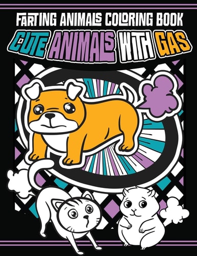 Farting Animals Coloring Book Cute Animals with Gas