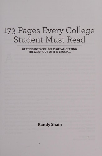 173 Pages Every College Student Must Read Getting Into College Is Great. Getting the Most Out of It Is Crucial