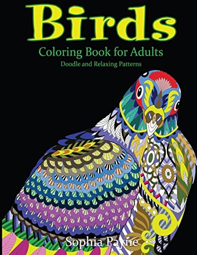 Birds Coloring Book for Adults Doodle and Relaxing Patterns