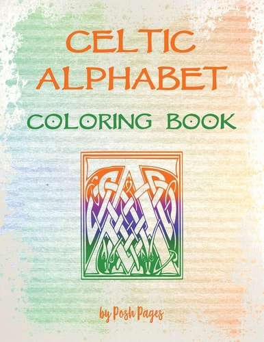 Celtic Alphabet Coloring Book Large Capital Letter Monograms