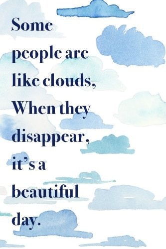 Some People are Like Clouds when They Disappear It's a Beautiful Day 150 Pages