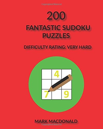 200 Fantastic Sudoku Puzzles Difficulty Rating Very-Hard