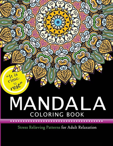 Mandala Coloring Books Stress Relieving Pattern for Adult, Boys, and Girls
