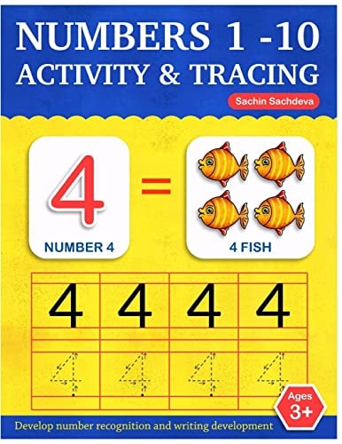 Numbers 1-10 Activity and Tracing Workbook for Kids Ages 3-5