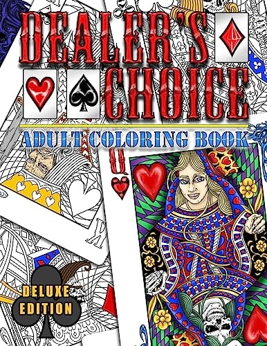 Dealer's Choice Deluxe Edition Adult Coloring Book - Flesh and Bone Edition
