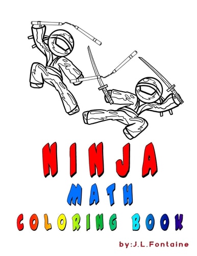 Ninja Math Coloring Book