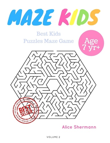 Kids Mazes Age 7 50 Best Kids Puzzles Maze Game, Maze For Kids, Children Maze Brain Training Game, Children Mazes Age 7 Volume 2