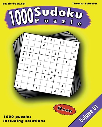 Sudoku 1000 Hard 9x9 Sudoku, Vol. 1