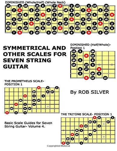 Symmetrical and Other Scales for Seven String Guitar