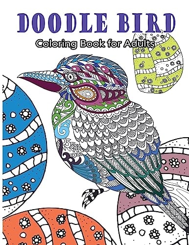 Doodle Bird Coloring Book for Adults Floral Garden Mandala Doodle for All Ages