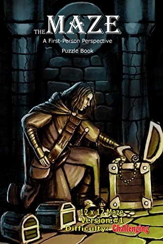 The Maze A First-Person Perspective Puzzle Book Challenging 12x12 Version #1