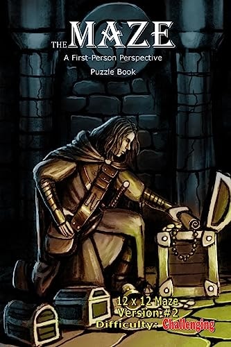 The Maze A First-Person Perspective Puzzle Book Challenging 12x12 Version #2