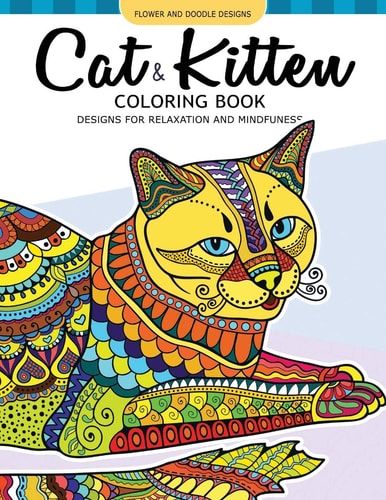 Cat and Kitten Coloring Book A Pet Coloring Book for Cat Lover. An Adult Coloring Book