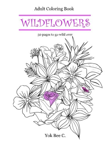 Wildflowers Go Wild with 50 Creative Coloring Pages