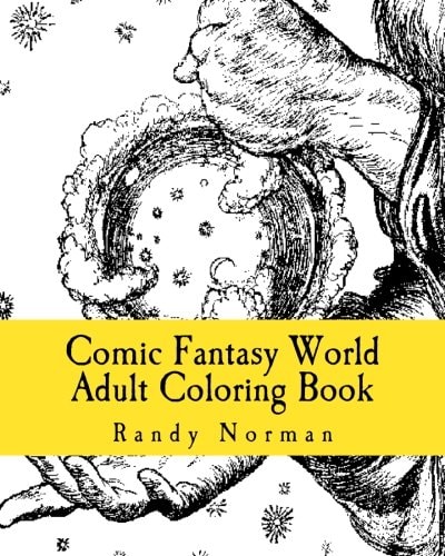 Comic Fantasy World Adult Coloring Book
