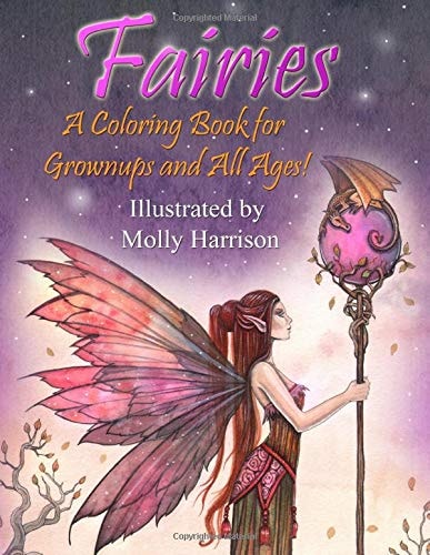 Fairies - a Coloring Book for Grownups and All Ages Featuring 25 Pages of Mystical Fairies, Flower Fairies and Fairies and Their Friends! Suitable for Kids and Adults