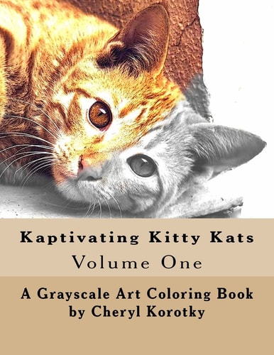 Kaptivating Kitty Kats Grayscale Art Coloring Book