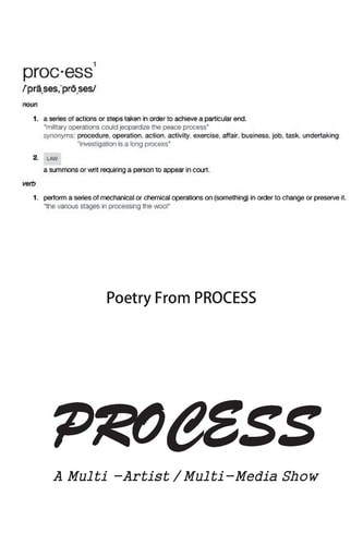 Process Poetry from a Multi-Artist, Multi-Media Show