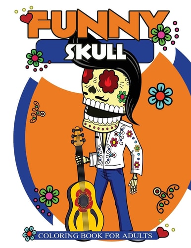 Funny Skull Coloring Book For Adults Many Funny Skull Patterns with Doodle Design